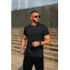 imageCOOFANDY Mens Crew Neck T Shirt Short Sleeve Casual Summer Basic Tee Slim Fit Workout TShirtYblackWhite2 Pack