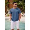 imageCOOFANDY Mens Crew Neck T Shirt Short Sleeve Casual Summer Basic Tee Slim Fit Workout TShirtYblackWhiteBlue3 Pack