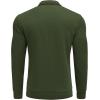 imageCOOFANDY Mens Fashion Quarter Zip Pullover Long Sleeve Quilted Sweatshirt Plaid Jacquard Polo Mock Neck SweatersArmy Green