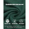imageCOOFANDY Mens Fashion Quarter Zip Pullover Long Sleeve Quilted Sweatshirt Plaid Jacquard Polo Mock Neck SweatersDark Green
