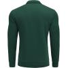 imageCOOFANDY Mens Fashion Quarter Zip Pullover Long Sleeve Quilted Sweatshirt Plaid Jacquard Polo Mock Neck SweatersDark Green