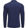 imageCOOFANDY Mens Fashion Quarter Zip Pullover Long Sleeve Quilted Sweatshirt Plaid Jacquard Polo Mock Neck SweatersNavy Blue