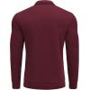 imageCOOFANDY Mens Fashion Quarter Zip Pullover Long Sleeve Quilted Sweatshirt Plaid Jacquard Polo Mock Neck SweatersWine Red