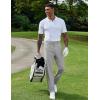 imageCOOFANDY Mens Golf Pants Stretch Work Dress Pants Quick Dry Lightweight Pants Casual Slim Fit Slacks with PocketsLight Grey