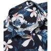 imageCOOFANDY Mens Hawaiian Shirts Short Sleeve Casual Button Down Tropical Beach ShirtA  Navy Blue  Lily