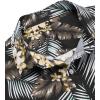 imageCOOFANDY Mens Hawaiian Shirts Short Sleeve Casual Button Down Tropical Beach ShirtBlack  Plam Leaf