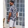 imageCOOFANDY Mens Hawaiian Shirts Short Sleeve Casual Button Down Tropical Beach ShirtBlack  White Floral