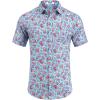 imageCOOFANDY Mens Hawaiian Shirts Short Sleeve Casual Button Down Tropical Beach ShirtGreen  Orange Paisley