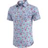 imageCOOFANDY Mens Hawaiian Shirts Short Sleeve Casual Button Down Tropical Beach ShirtGreen  Orange Paisley