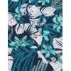 imageCOOFANDY Mens Hawaiian Shirts Short Sleeve Casual Button Down Tropical Beach ShirtGreen  White Floral