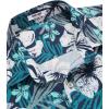 imageCOOFANDY Mens Hawaiian Shirts Short Sleeve Casual Button Down Tropical Beach ShirtGreen  White Floral