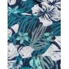 imageCOOFANDY Mens Hawaiian Shirts Short Sleeve Casual Button Down Tropical Beach ShirtGreen  White Floral
