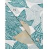 imageCOOFANDY Mens Hawaiian Shirts Short Sleeve Casual Button Down Tropical Beach ShirtGreen  Yellow Leaf