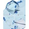 imageCOOFANDY Mens Hawaiian Shirts Short Sleeve Casual Button Down Tropical Beach ShirtLight Blue  Blue Floral