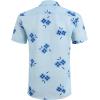 imageCOOFANDY Mens Hawaiian Shirts Short Sleeve Casual Button Down Tropical Beach ShirtLight Blue  Blue Floral