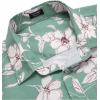 imageCOOFANDY Mens Hawaiian Shirts Short Sleeve Casual Button Down Tropical Beach ShirtLight Green  White Floral