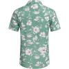 imageCOOFANDY Mens Hawaiian Shirts Short Sleeve Casual Button Down Tropical Beach ShirtLight Green  White Floral