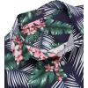 imageCOOFANDY Mens Hawaiian Shirts Short Sleeve Casual Button Down Tropical Beach ShirtNavy Blue  Plam Leaf