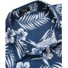 imageCOOFANDY Mens Hawaiian Shirts Short Sleeve Casual Button Down Tropical Beach ShirtNavy Blue  White Leaf