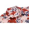 imageCOOFANDY Mens Hawaiian Shirts Short Sleeve Casual Button Down Tropical Beach ShirtPink  Red Floral