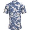 imageCOOFANDY Mens Hawaiian Shirts Short Sleeve Casual Button Down Tropical Beach ShirtPurple  White Floral