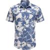 imageCOOFANDY Mens Hawaiian Shirts Short Sleeve Casual Button Down Tropical Beach ShirtPurple  White Floral