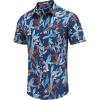 imageCOOFANDY Mens Hawaiian Shirts Short Sleeve Casual Button Down Tropical Beach ShirtRoyal Blue  Red Leaf