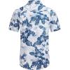 imageCOOFANDY Mens Hawaiian Shirts Short Sleeve Casual Button Down Tropical Beach ShirtWhite  Blue Floral
