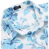 imageCOOFANDY Mens Hawaiian Shirts Short Sleeve Casual Button Down Tropical Beach ShirtWhite  Light Blue Floral