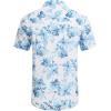 imageCOOFANDY Mens Hawaiian Shirts Short Sleeve Casual Button Down Tropical Beach ShirtWhite  Light Blue Floral