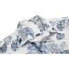 imageCOOFANDY Mens Hawaiian Shirts Short Sleeve Casual Button Down Tropical Beach ShirtWhite  Light Blue Leaf