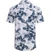 imageCOOFANDY Mens Hawaiian Shirts Short Sleeve Casual Button Down Tropical Beach ShirtWhite  Navy Blue Floral
