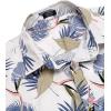 imageCOOFANDY Mens Hawaiian Shirts Short Sleeve Casual Button Down Tropical Beach ShirtWhite  Purple Leaf