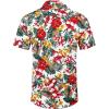 imageCOOFANDY Mens Hawaiian Shirts Short Sleeve Casual Button Down Tropical Beach ShirtWhite  Red Floral