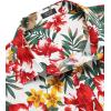 imageCOOFANDY Mens Hawaiian Shirts Short Sleeve Casual Button Down Tropical Beach ShirtWhite  Red Floral