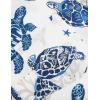 imageCOOFANDY Mens Hawaiian Shirts Short Sleeve Casual Button Down Tropical Beach ShirtWhite  Sea Turtles