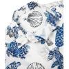 imageCOOFANDY Mens Hawaiian Shirts Short Sleeve Casual Button Down Tropical Beach ShirtWhite  Sea Turtles