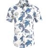 imageCOOFANDY Mens Hawaiian Shirts Short Sleeve Casual Button Down Tropical Beach ShirtWhite  Sea Turtles