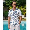 imageCOOFANDY Mens Hawaiian Shirts Short Sleeve Casual Button Down Tropical Beach ShirtWhite  Sea Turtles