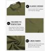 imageCOOFANDY Mens Henley Shirts Band Collar Short Sleeve TShirts Casual Summer Beach Shirt Hippie Fashion Hawaiian ShirtArmy Green