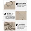 imageCOOFANDY Mens Henley Shirts Band Collar Short Sleeve TShirts Casual Summer Beach Shirt Hippie Fashion Hawaiian ShirtKhaki