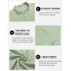 imageCOOFANDY Mens Henley Shirts Band Collar Short Sleeve TShirts Casual Summer Beach Shirt Hippie Fashion Hawaiian ShirtLight Green