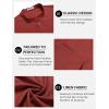 imageCOOFANDY Mens Henley Shirts Band Collar Short Sleeve TShirts Casual Summer Beach Shirt Hippie Fashion Hawaiian ShirtWine Red