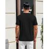 imageCOOFANDY Mens Henley Shirts Cotton Short Sleeve Casual TShirt Button Henley Basic Tee Lightweight Summer TopAll Black