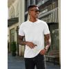 imageCOOFANDY Mens Henley Shirts Cotton Short Sleeve Casual TShirt Button Henley Basic Tee Lightweight Summer TopAll White