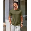 imageCOOFANDY Mens Henley Shirts Cotton Short Sleeve Casual TShirt Button Henley Basic Tee Lightweight Summer TopArmy Green
