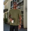 imageCOOFANDY Mens Henley Shirts Cotton Short Sleeve Casual TShirt Button Henley Basic Tee Lightweight Summer TopArmy Green