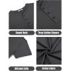imageCOOFANDY Mens Henley Shirts Cotton Short Sleeve Casual TShirt Button Henley Basic Tee Lightweight Summer TopDark Grey