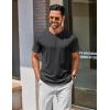 imageCOOFANDY Mens Henley Shirts Cotton Short Sleeve Casual TShirt Button Henley Basic Tee Lightweight Summer TopDark Grey
