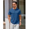 imageCOOFANDY Mens Henley Shirts Cotton Short Sleeve Casual TShirt Button Henley Basic Tee Lightweight Summer TopDenim Blue